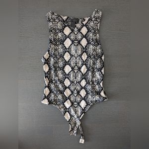 Snake Print Tank Bodysuit